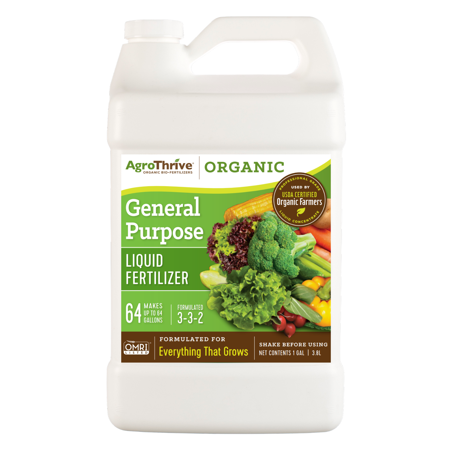agrothrive all purpose organic liquid fertilizer AgroThrive Organic Liquid Fertilizer for Plants | General Purpose | Fast Acting Fertilizer | 100% Organic