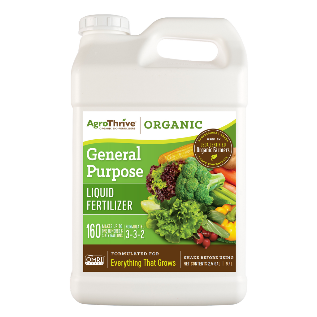 bulk organic liquid fertilizer AgroThrive Organic Liquid Fertilizer for Plants | General Purpose | Fast Acting Fertilizer | 100% Organic